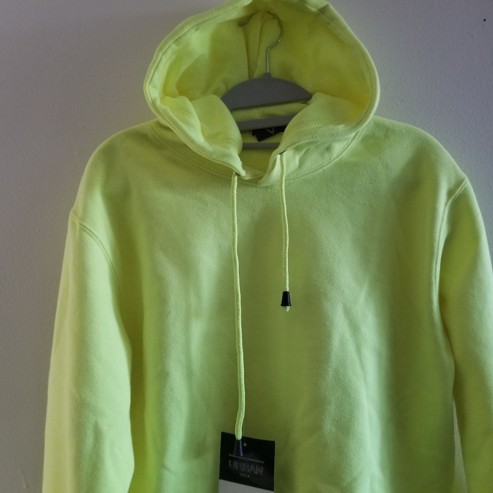 Croptop sweatshirt new never used  neon color  large on petite body